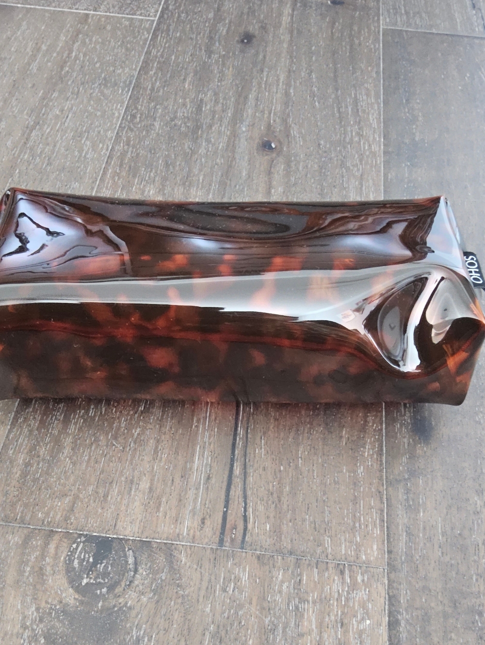 SOHO Beauty Tortoiseshell Cosmetic Pouch in Brown and Black - Picture 2 of 5